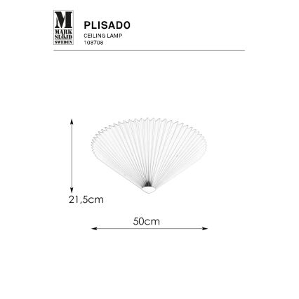 Markslöjd 108708 - Stropna svetilka PLISADO 3xE14/40W/230V pr. 50 cm siva