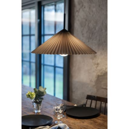 Markslöjd 108709 - Lestenec na vrvici PLISADO 1xE27/40W/230V pr. 50 cm siva