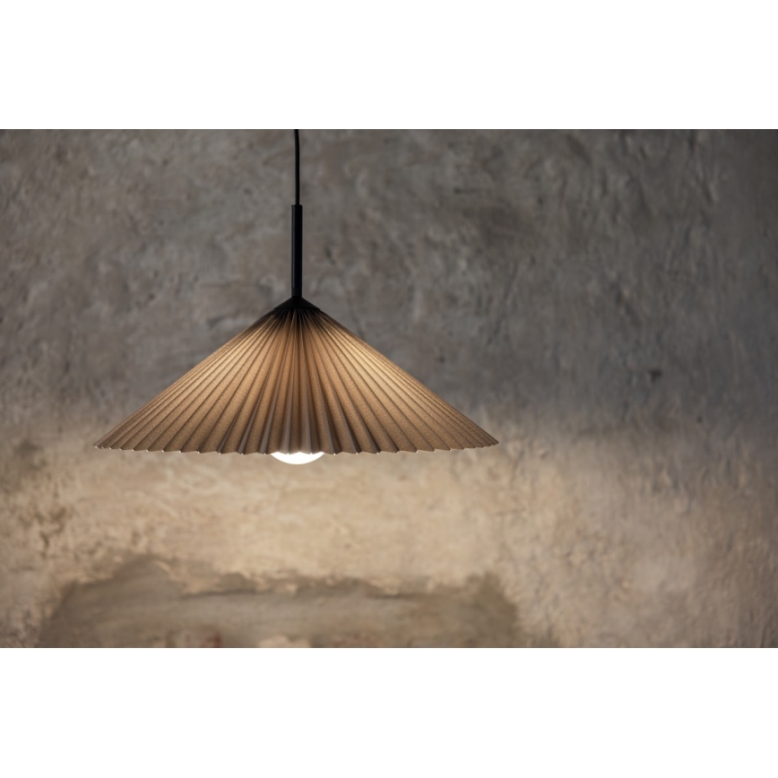 Markslöjd 108709 - Lestenec na vrvici PLISADO 1xE27/40W/230V pr. 50 cm siva