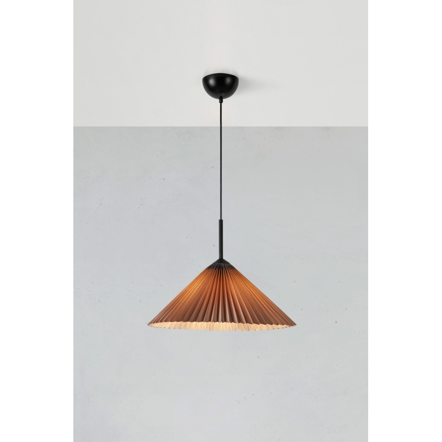Markslöjd 108709 - Lestenec na vrvici PLISADO 1xE27/40W/230V pr. 50 cm siva