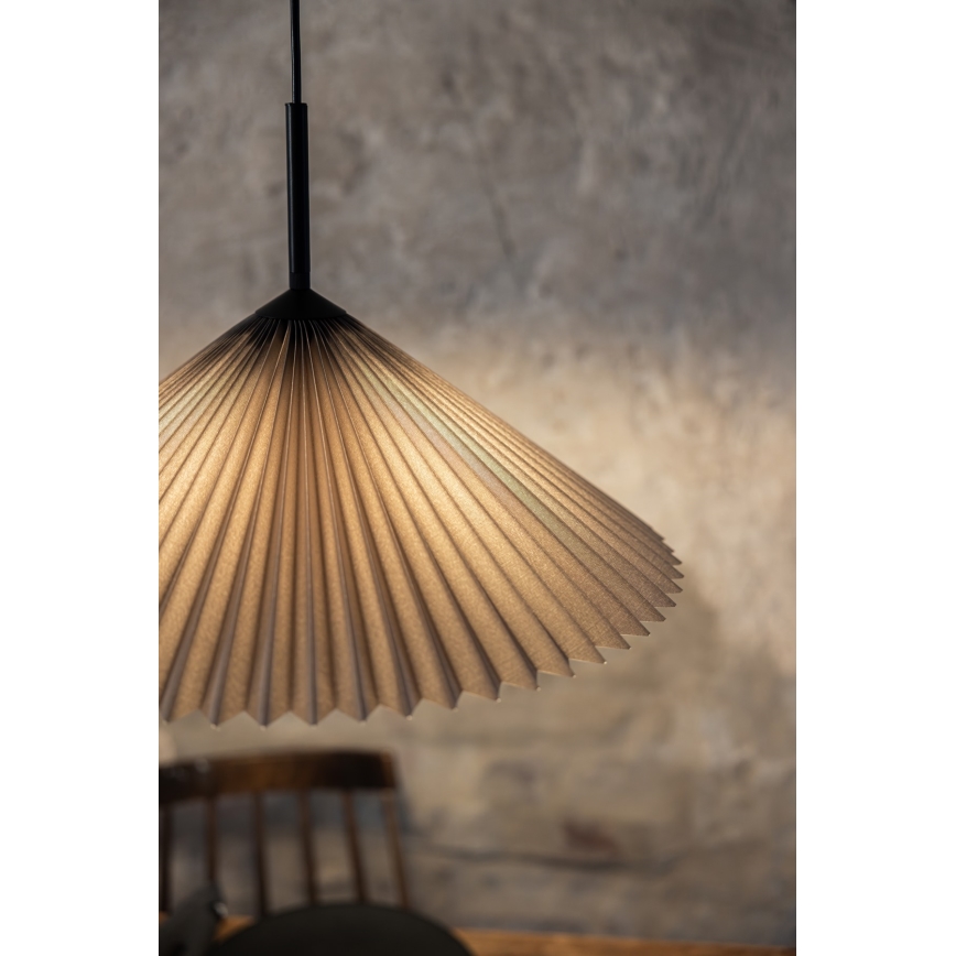 Markslöjd 108709 - Lestenec na vrvici PLISADO 1xE27/40W/230V pr. 50 cm siva