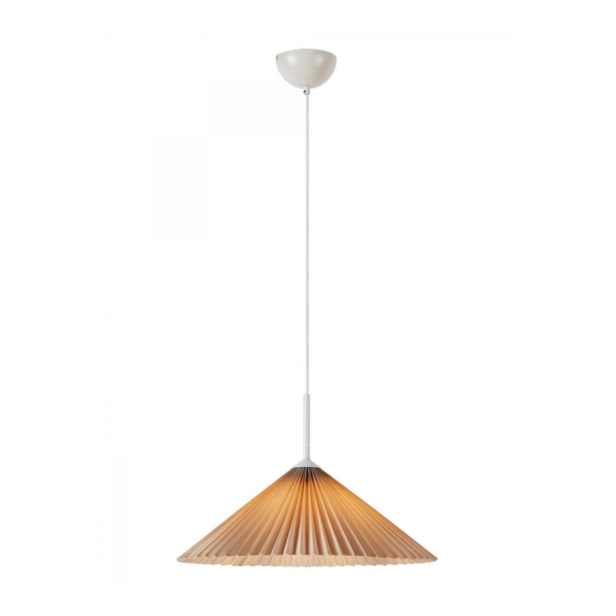Markslöjd 108710 - Lestenec na vrvici PLISADO 1xE27/40W/230V pr. 50 cm bež