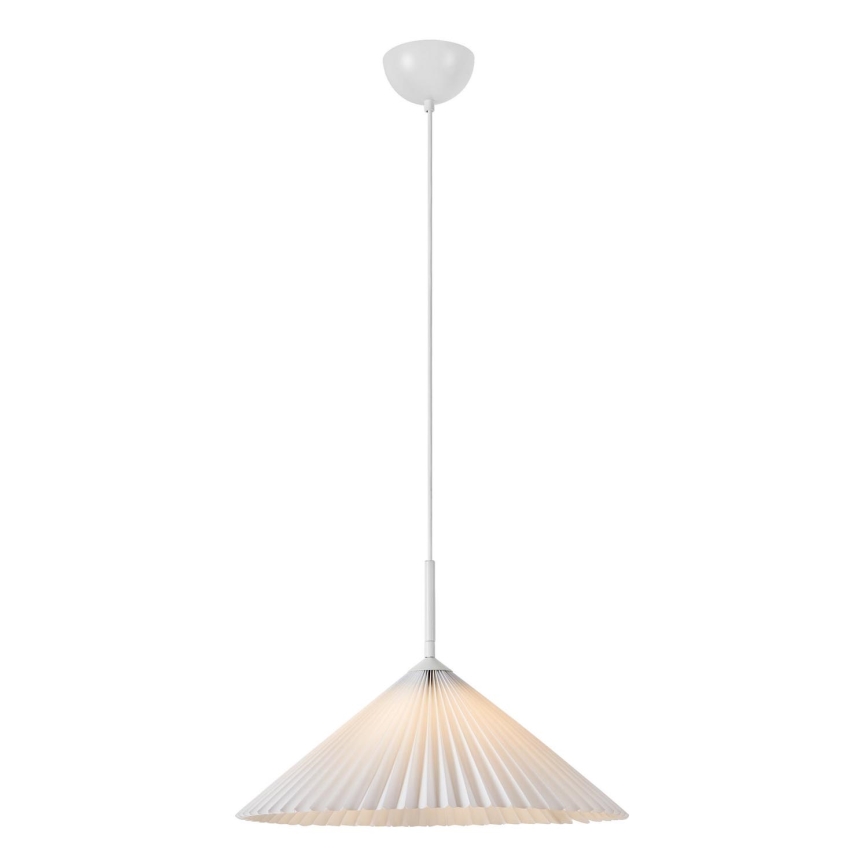 Markslöjd 108711 - Lestenec na vrvici PLISADO 1xE27/40W/230V pr. 50 cm bela