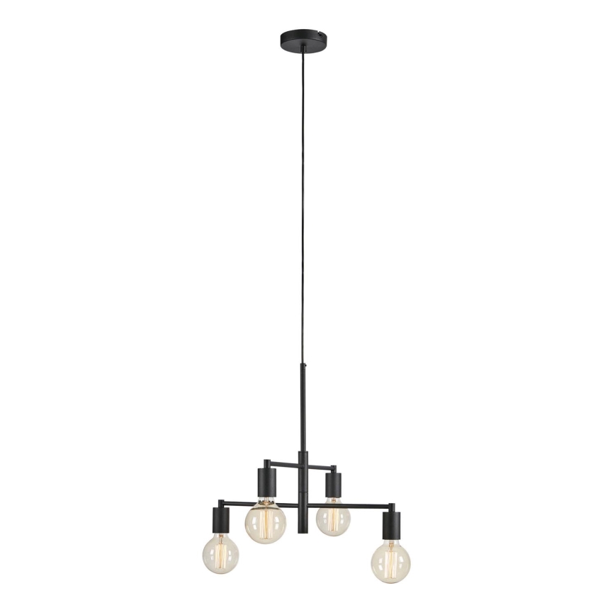 Markslöjd 108716 - Lestenec na vrvici CIELO 4xE27/40W/230V črna