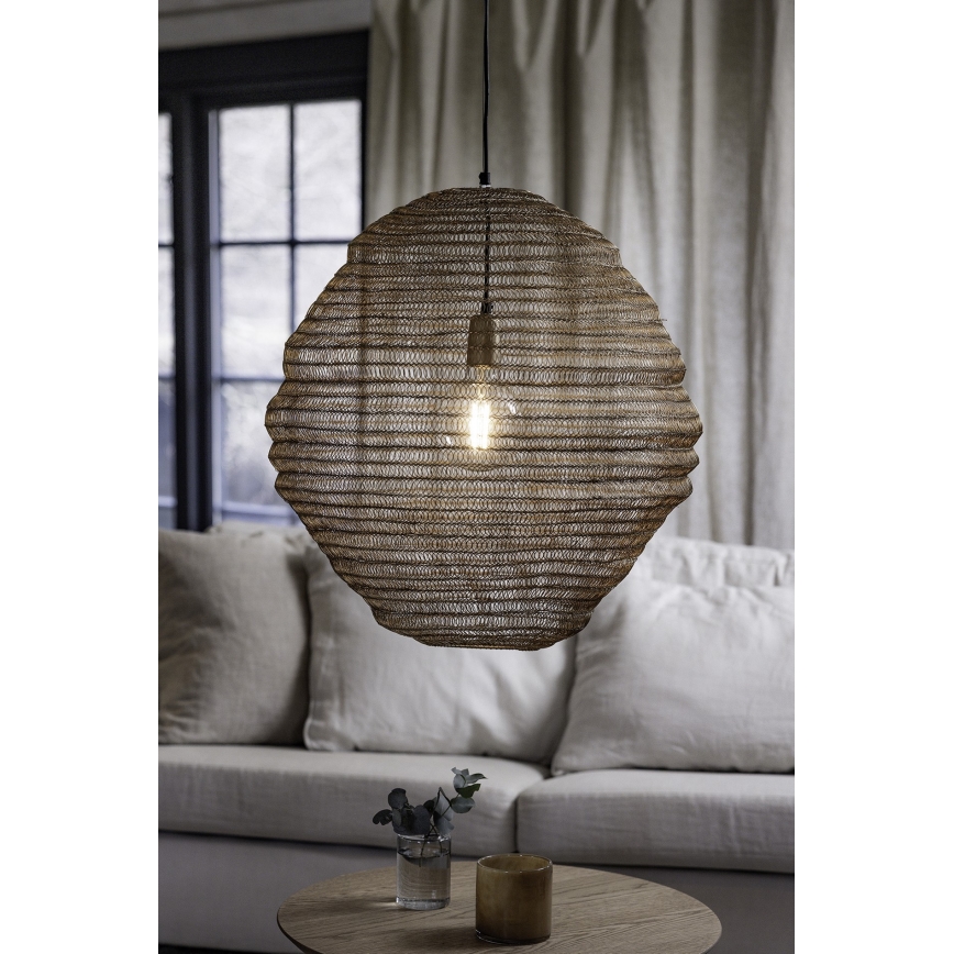 Markslöjd 108773 - Lestenec na vrvici TAZZA 1xE27/40W/230V zlata