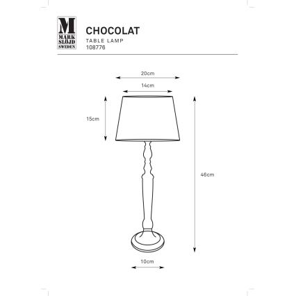 Markslöjd 108776 - Namizna svetilka CHOCOLAT 1xE27/40W/230V rjava/bež
