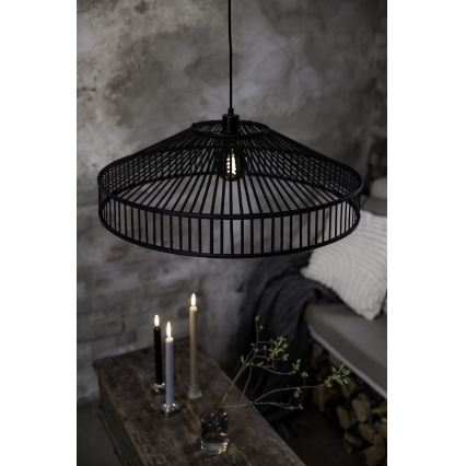 Markslöjd 108782 - Lestenec na vrvici TAPA 1xE27/40W/230V črna/bambus