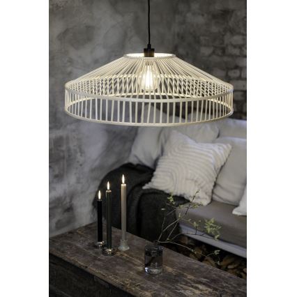 Markslöjd 108783 - Lestenec na vrvici TAPA 1xE27/40W/230V bež/bambus