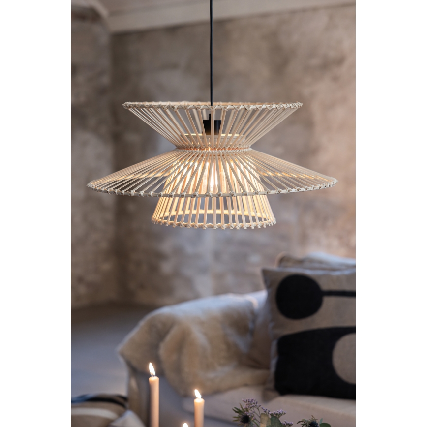 Markslöjd 108785 - Lestenec na vrvici DUPLICI 1xE27/40W/230V bež/bambus