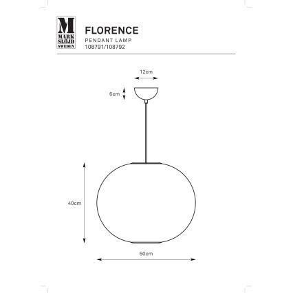Markslöjd 108791 - Lestenec na vrvici FORENCE 1xE27/40W/230V pr. 50 cm črna