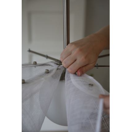 Markslöjd 108818 - Lestenec na vrvici STYRKA 1xE27/40W/230V pr. 75 cm bela