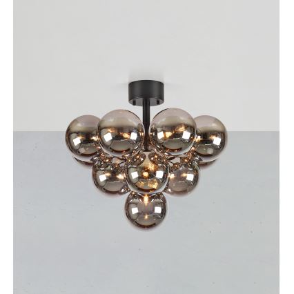 Markslöjd 108845 - Nadgradni stropni lestenec MERLOT 13xG9/18W/230V premer 56 cm črna/zadimljena