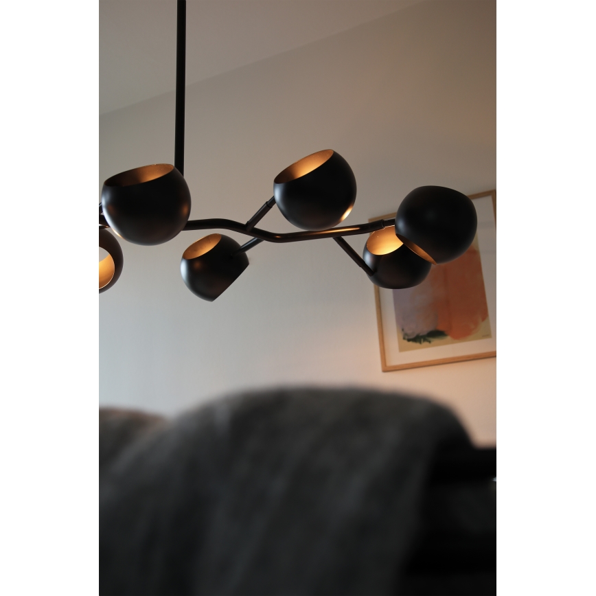 Markslöjd 108852 - Lestenec na drogu EDGAR 8xE14/40W/230V črna