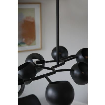 Markslöjd 108852 - Lestenec na drogu EDGAR 8xE14/40W/230V črna