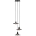 Markslöjd 108853 - Lestenec na vrvici NOVIA 3xE27/40W/230V črna/dimna