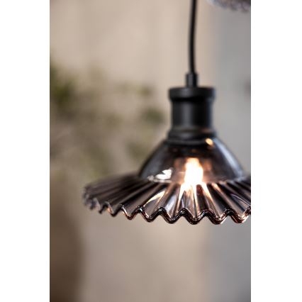 Markslöjd 108853 - Lestenec na vrvici NOVIA 3xE27/40W/230V črna/dimna
