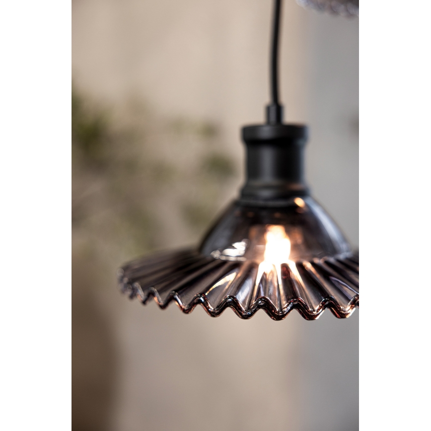 Markslöjd 108853 - Lestenec na vrvici NOVIA 3xE27/40W/230V črna/dimna