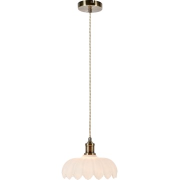 Markslöjd 108857 - Lestenec na vrvici KURAGE 1xE27/40W/230V medenina/bela