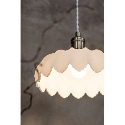 Markslöjd 108857 - Lestenec na vrvici KURAGE 1xE27/40W/230V medenina/bela