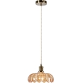 Markslöjd 108858 - Lestenec na vrvici KURAGE 1xE27/40W/230V medenina/dimna bež