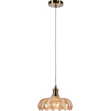 Markslöjd 108858 - Lestenec na vrvici KURAGE 1xE27/40W/230V medenina/dimna bež