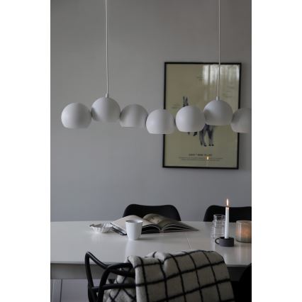 Markslöjd 108859 - Lestenec na vrvici CUPOLO 7xE14/40W/230V bela
