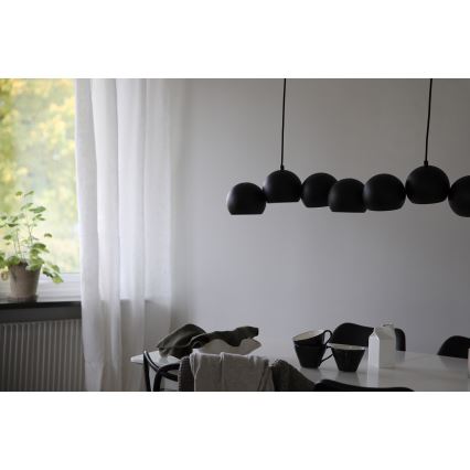 Markslöjd 108860 - Lestenec na vrvici CUPOLO 7xE14/40W/230V črna