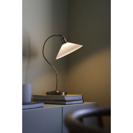 Markslöjd 108863 - Namizna svetilka VELA 1xE27/40W/230V medenina/bela