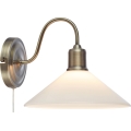 Markslöjd 108865 - Stenska svetilka VELA 1xE27/40W/230V medenina/bela