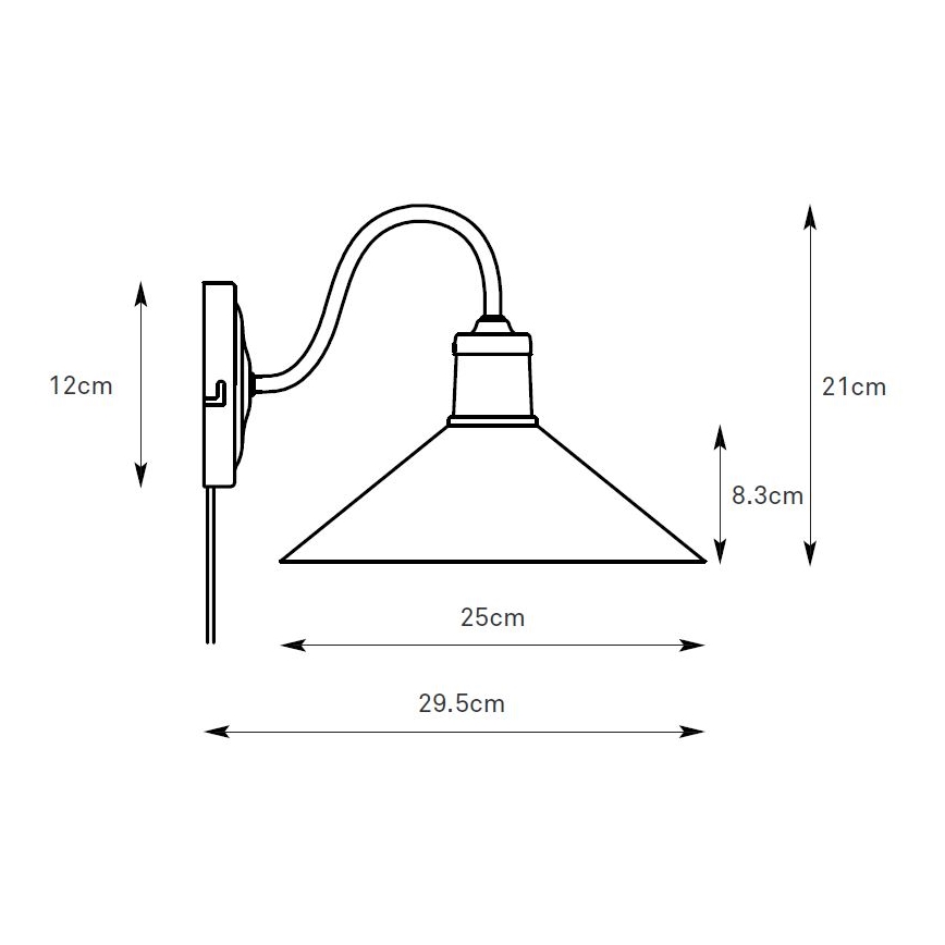 Markslöjd 108865 - Stenska svetilka VELA 1xE27/40W/230V medenina/bela
