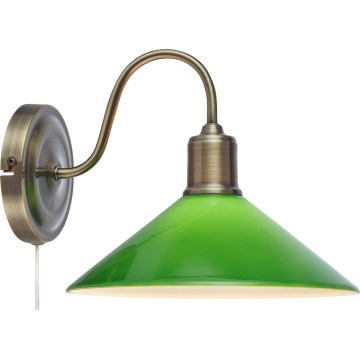 Markslöjd 108866 - Stenska svetilka VELA 1xE27/40W/230V medenina/zelena