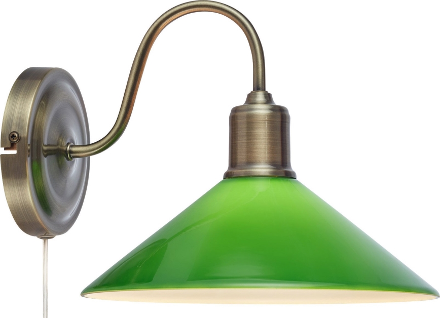 Markslöjd 108866 - Stenska svetilka VELA 1xE27/40W/230V medenina/zelena