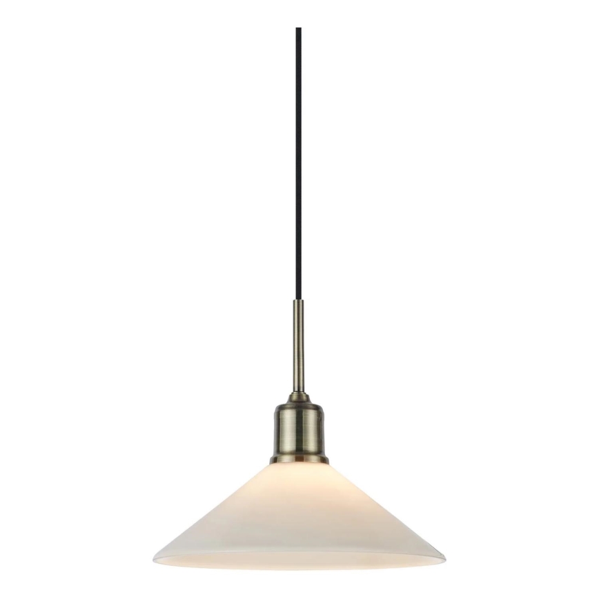 Markslöjd 108867 - Lestenec na vrvici VELA 1xE27/40W/230V medenina/bela
