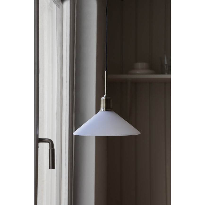 Markslöjd 108867 - Lestenec na vrvici VELA 1xE27/40W/230V medenina/bela