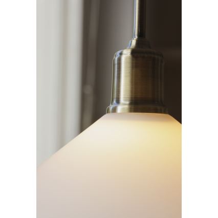 Markslöjd 108867 - Lestenec na vrvici VELA 1xE27/40W/230V medenina/bela