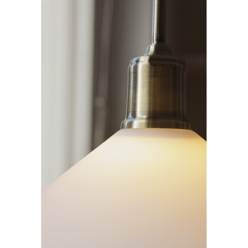 Markslöjd 108867 - Lestenec na vrvici VELA 1xE27/40W/230V medenina/bela