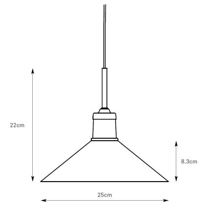 Markslöjd 108867 - Lestenec na vrvici VELA 1xE27/40W/230V medenina/bela