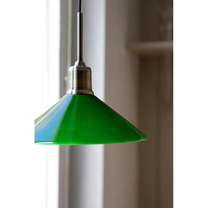 Markslöjd 108868 - Lestenec na vrvici VELA 1xE27/40W/230V medenina/zelena