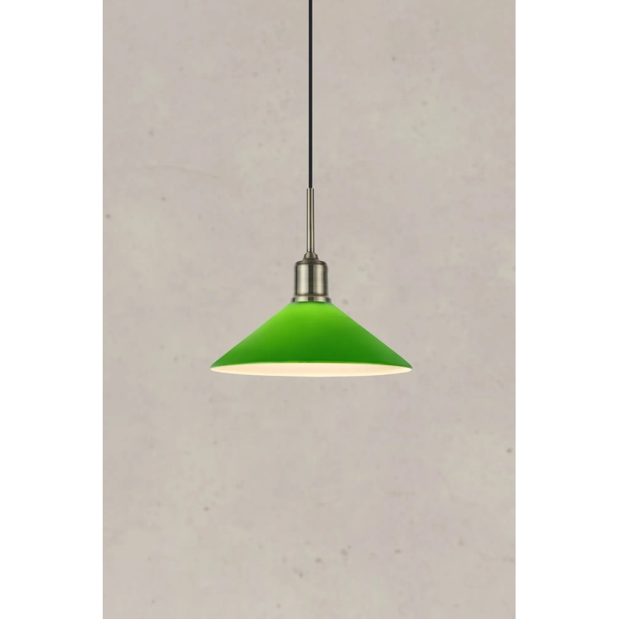 Markslöjd 108868 - Lestenec na vrvici VELA 1xE27/40W/230V medenina/zelena
