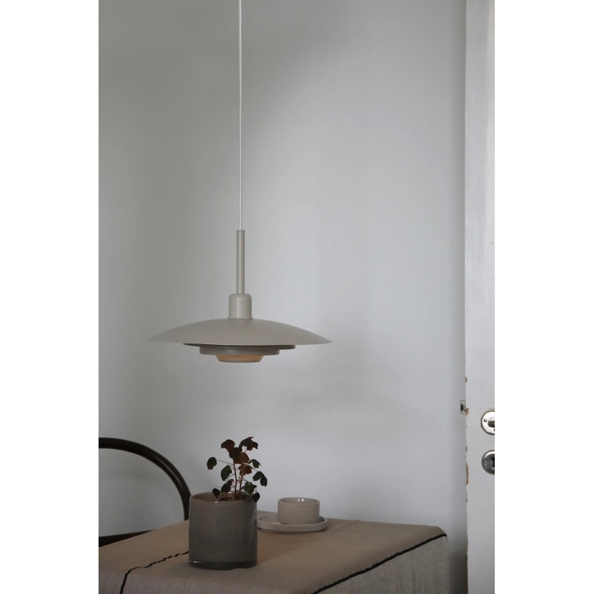 Markslöjd 108875 - Viseča svetilka PINY s kablom 1xE27/60W/230V, premer 35 cm, bež