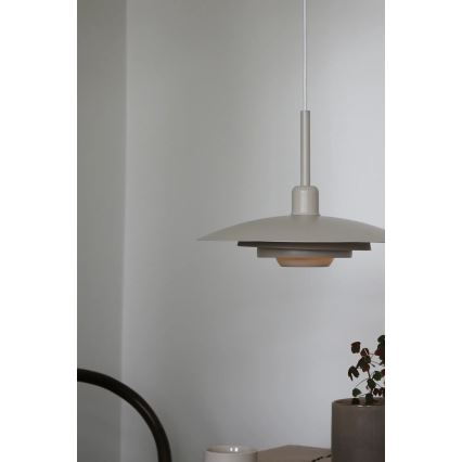 Markslöjd 108875 - Viseča svetilka PINY s kablom 1xE27/60W/230V, premer 35 cm, bež