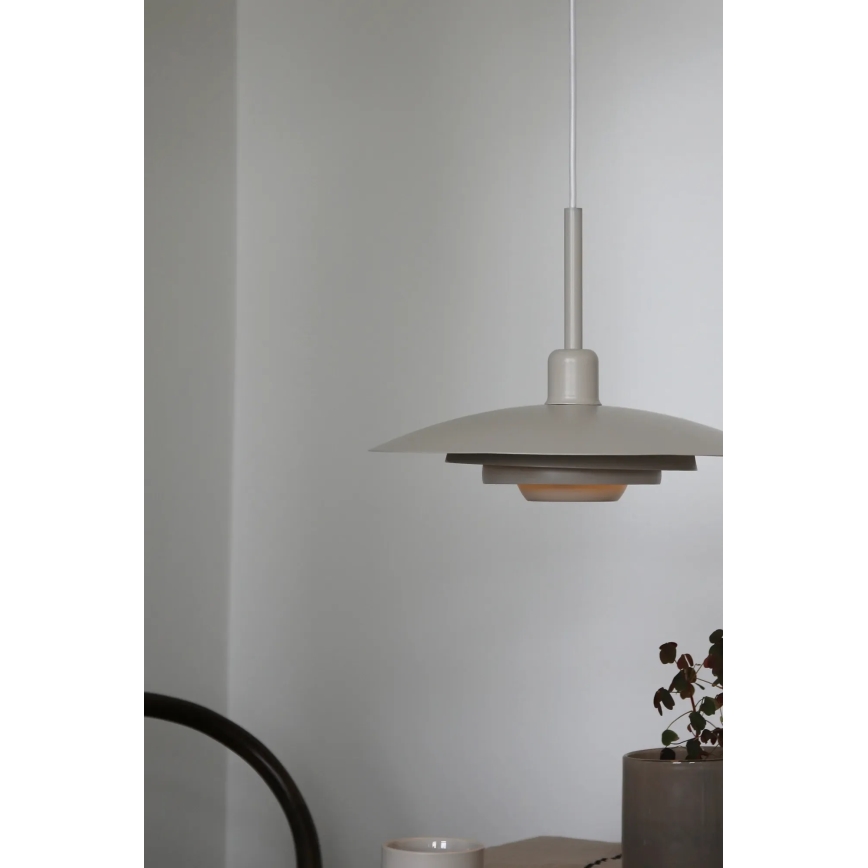 Markslöjd 108875 - Viseča svetilka PINY s kablom 1xE27/60W/230V, premer 35 cm, bež