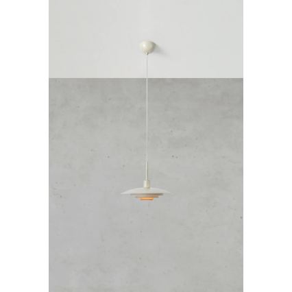 Markslöjd 108875 - Viseča svetilka PINY s kablom 1xE27/60W/230V, premer 35 cm, bež