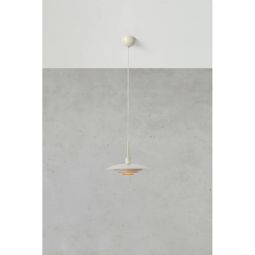 Markslöjd 108875 - Viseča svetilka PINY s kablom 1xE27/60W/230V, premer 35 cm, bež