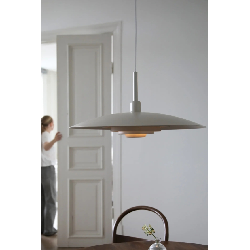 Markslöjd 108877 - viseči lestenec PINY na vrvici 1xE27/60W/230V, premer 57 cm, bež
