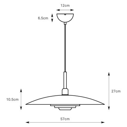 Markslöjd 108877 - viseči lestenec PINY na vrvici 1xE27/60W/230V, premer 57 cm, bež