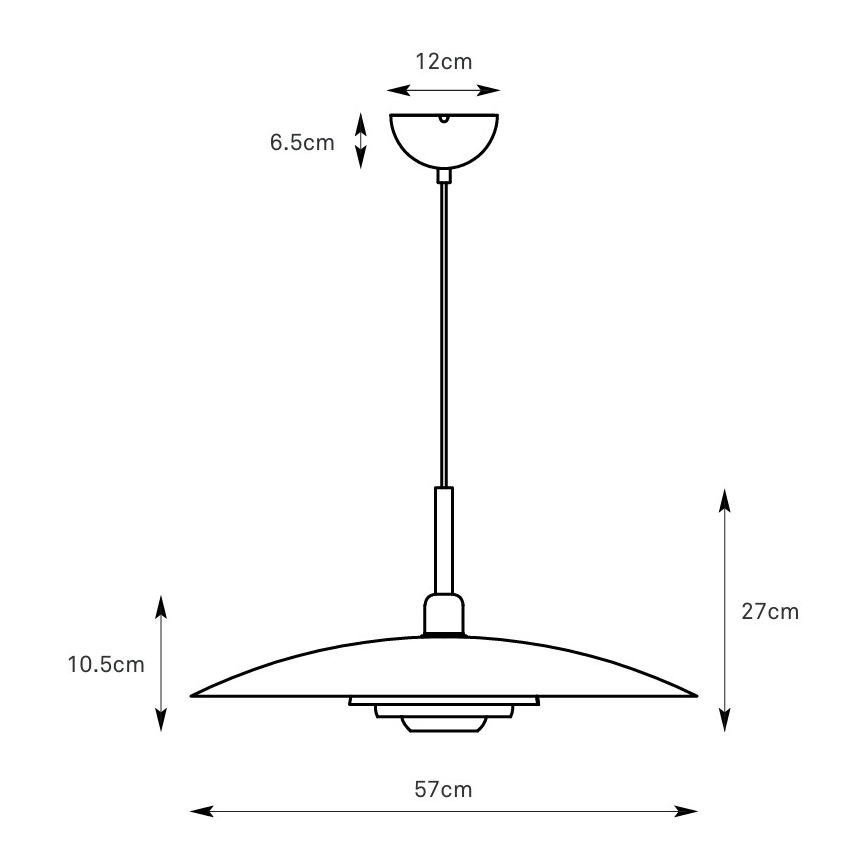 Markslöjd 108877 - viseči lestenec PINY na vrvici 1xE27/60W/230V, premer 57 cm, bež