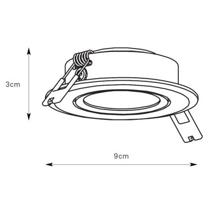 Markslöjd 108885 - LED zatemnjevalna kopalniška vgradna stropna svetilka PLUTO LED/4,9W/230V CRI 90 IP44 bela