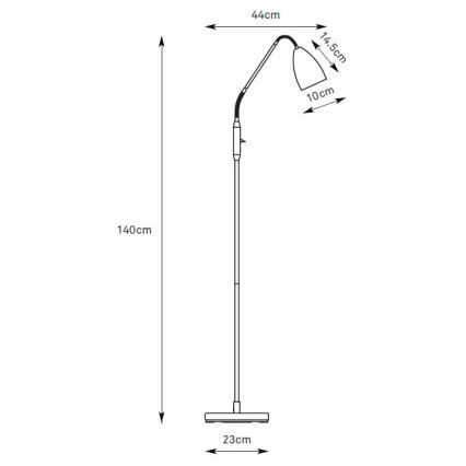 Markslöjd 108886 - LED stoječa svetilka PATRO z zatemnitvijo LED/4,9W/230V CRI 90 črna