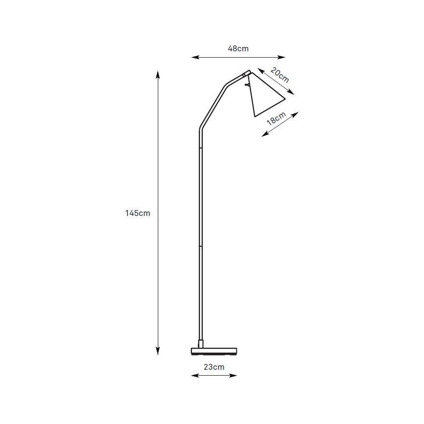 Markslöjd 108889 - Zatemnjevalna LED stoječa svetilka FUNIL LED/4,9W/230V CRI 90 črna